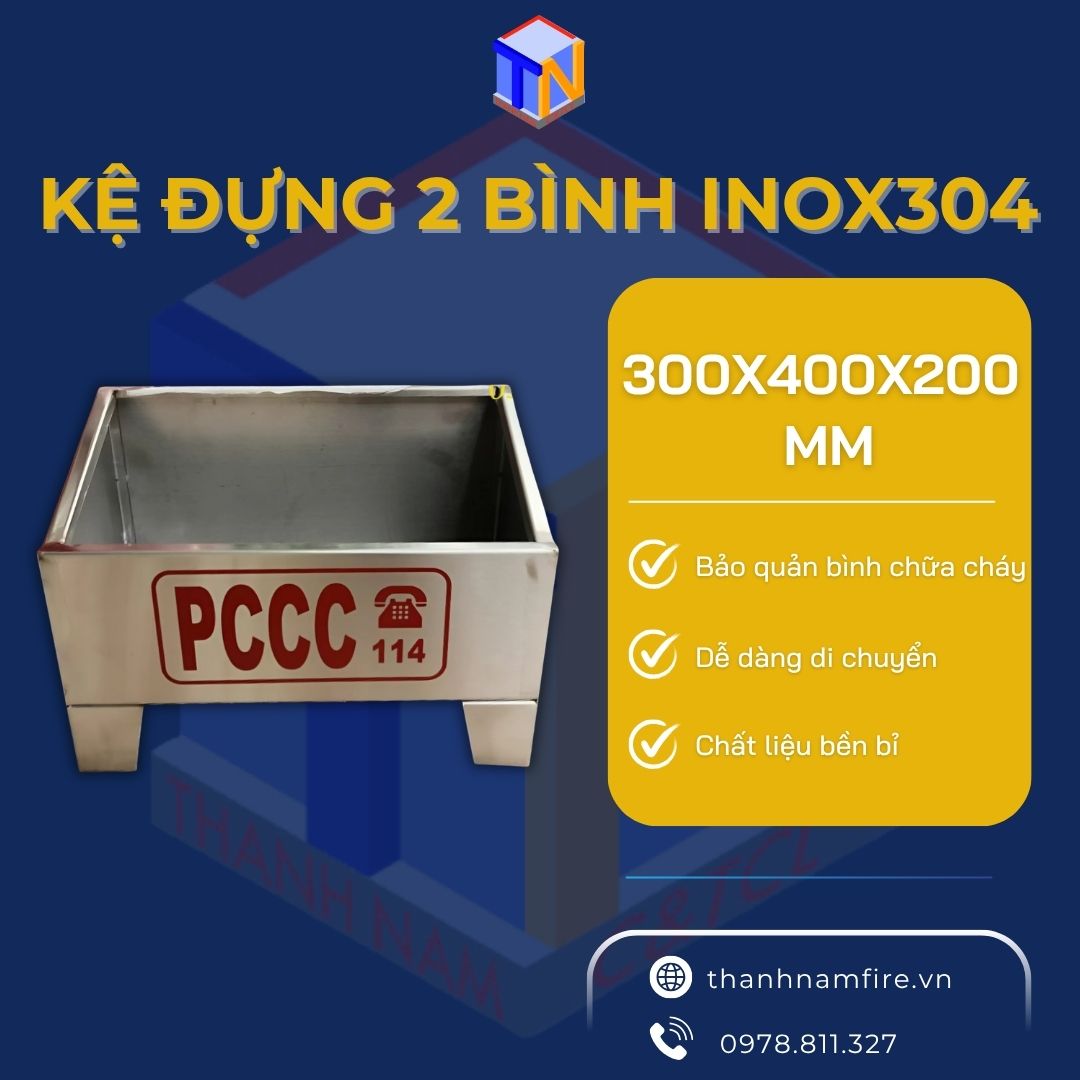 kệ đựng 2 bình inox304 kích thước 300x400x200mm