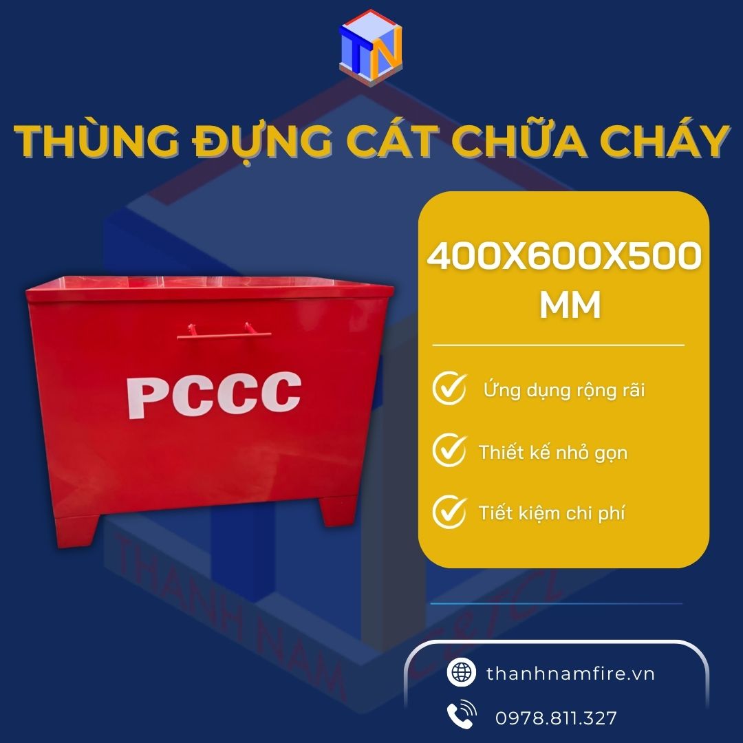thùng đựng cát chữa cháy 400x600x500mm