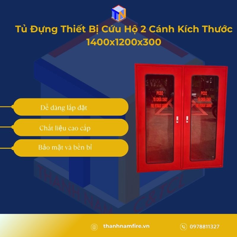 tủ đựng thiết bị cứu hộ 2 cánh