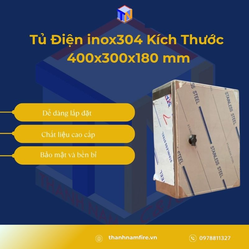 tủ điện inox kích thước 400*300*180