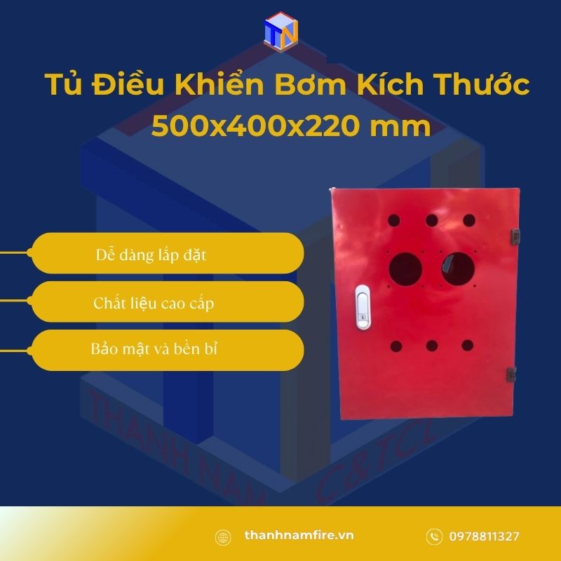 tủ điều khiển bơm kích thước 500*400*220