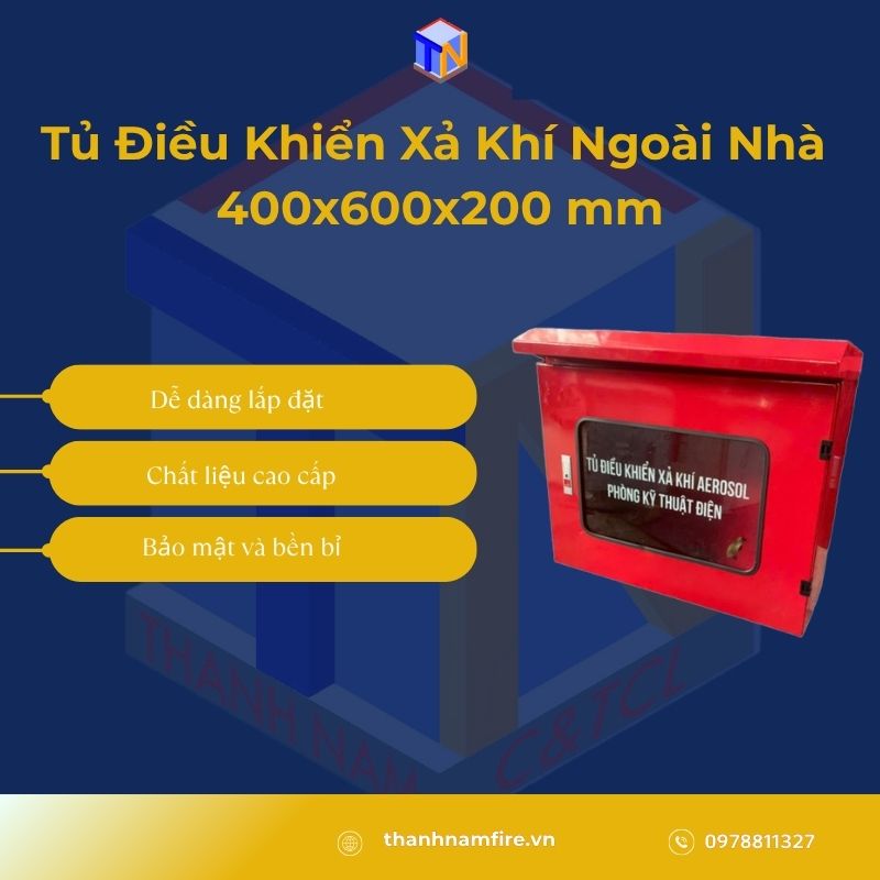 Tủ Điều Khiển Xả Khí Ngoài Nhà 400x600x200 mm