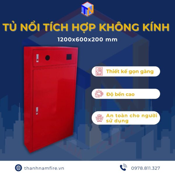 tủ nổi tích hợp không kính kích thước 1200x600x200mm