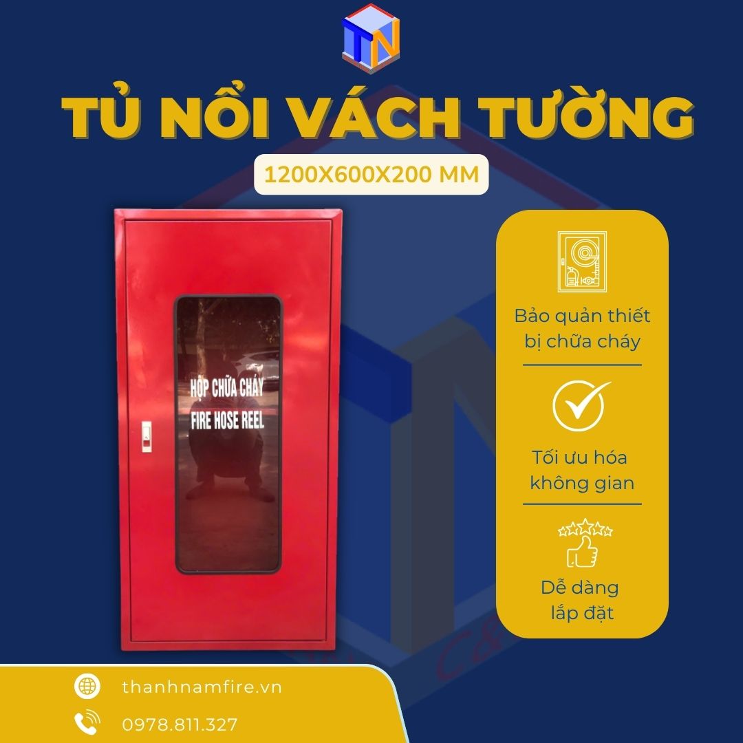 tủ nổi vách tường kích thước 1200x6600x200mm