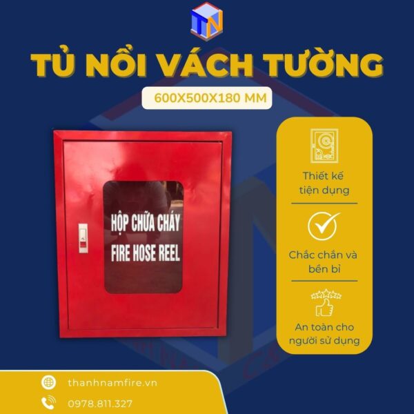 tủ nổi vách tường kích thước 600x500x180mm