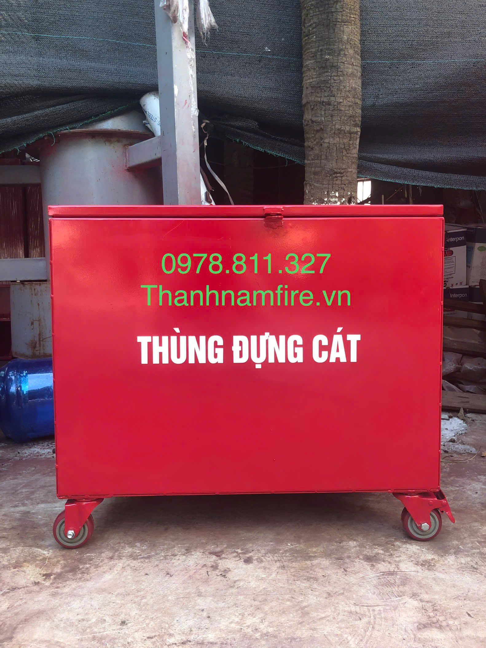 Thùng Đựng Cát Chữa Cháy