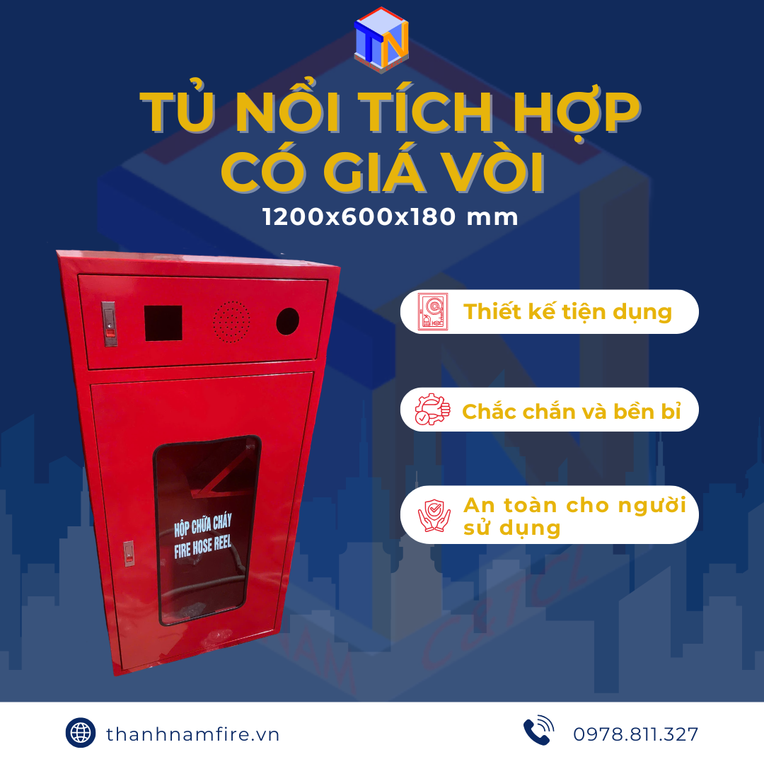 Tủ PCCC Tích Hợp - Có Giá Vòi