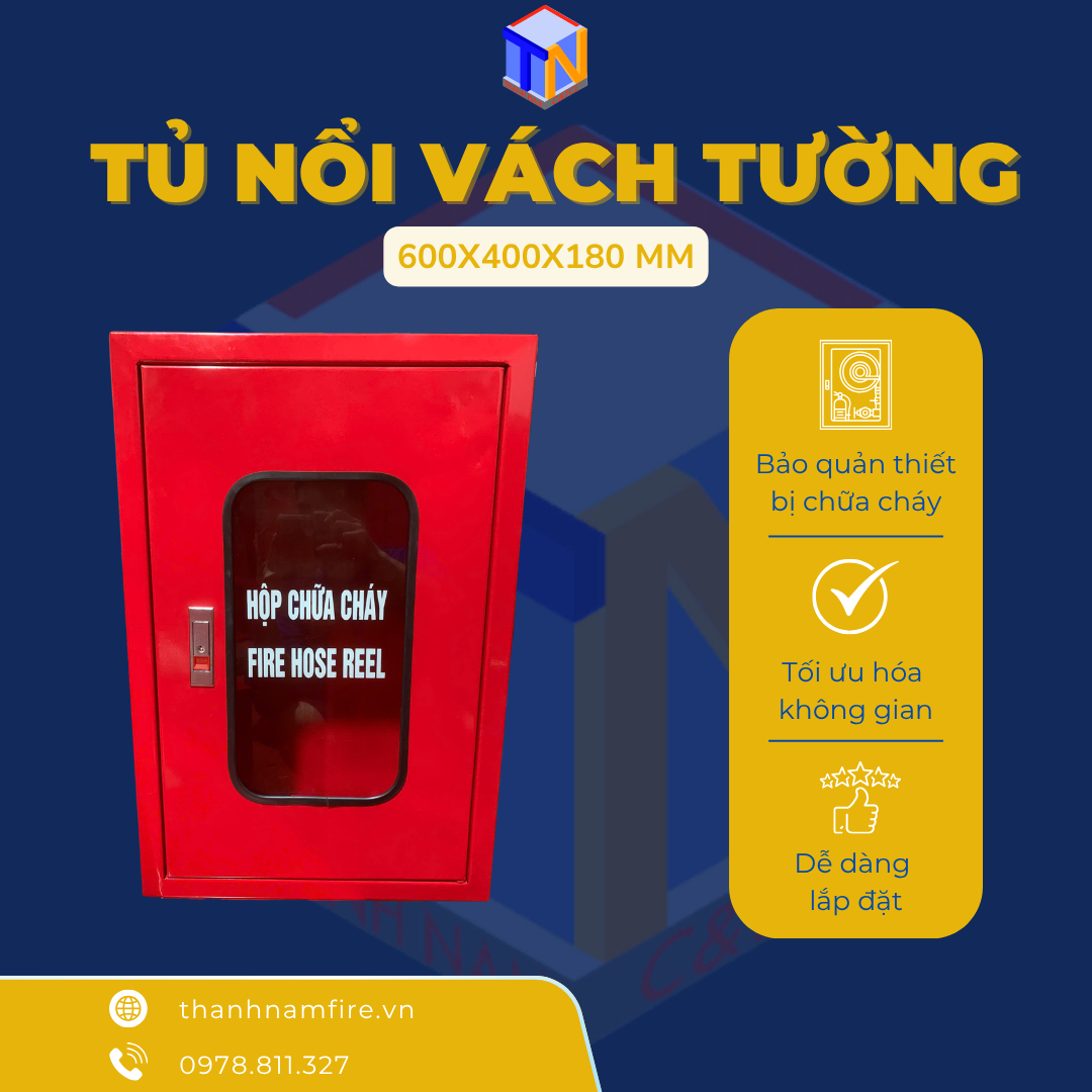 Tủ Chữa Cháy 600x400x180 mm