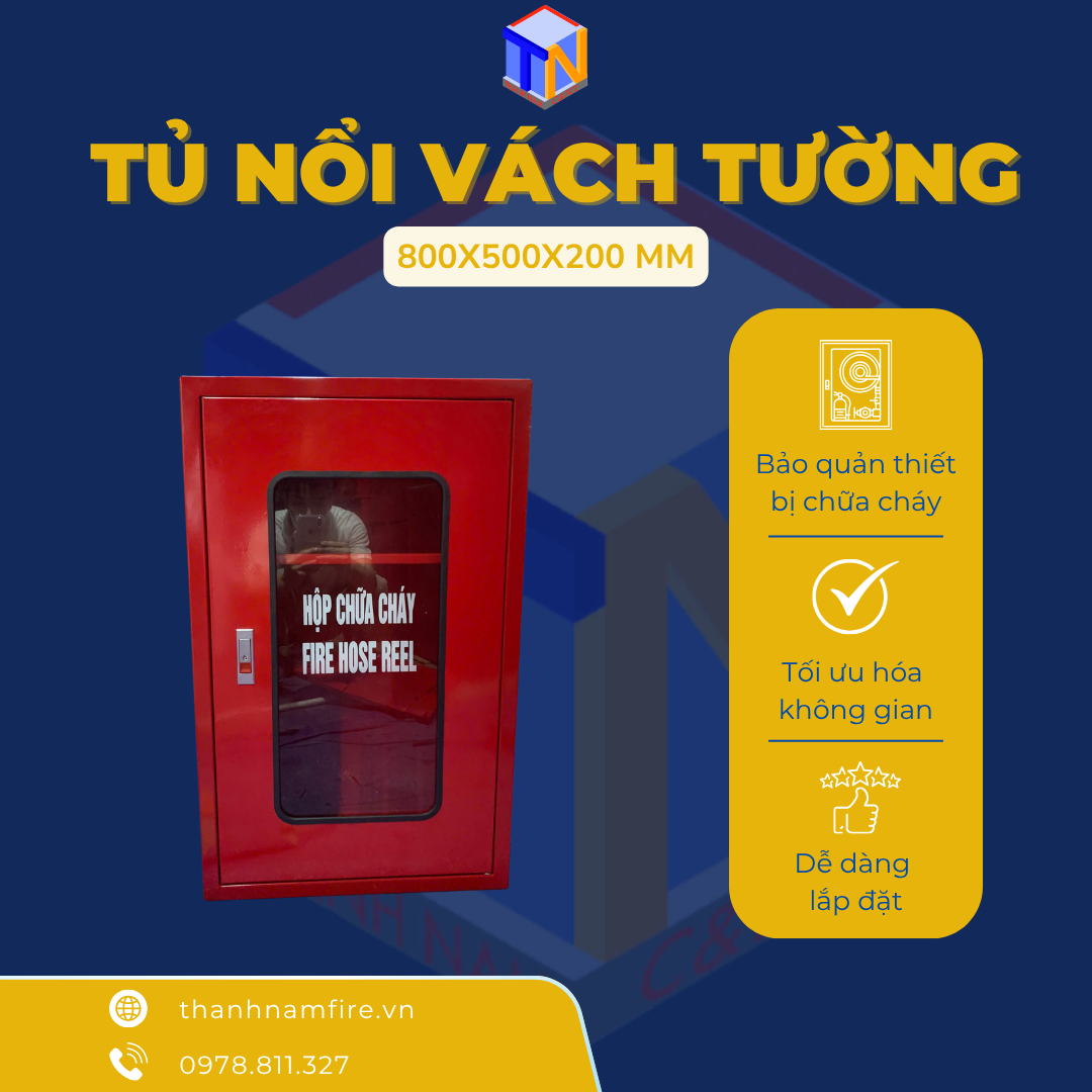 Tủ Cứu Hoả 800x500x200 mm