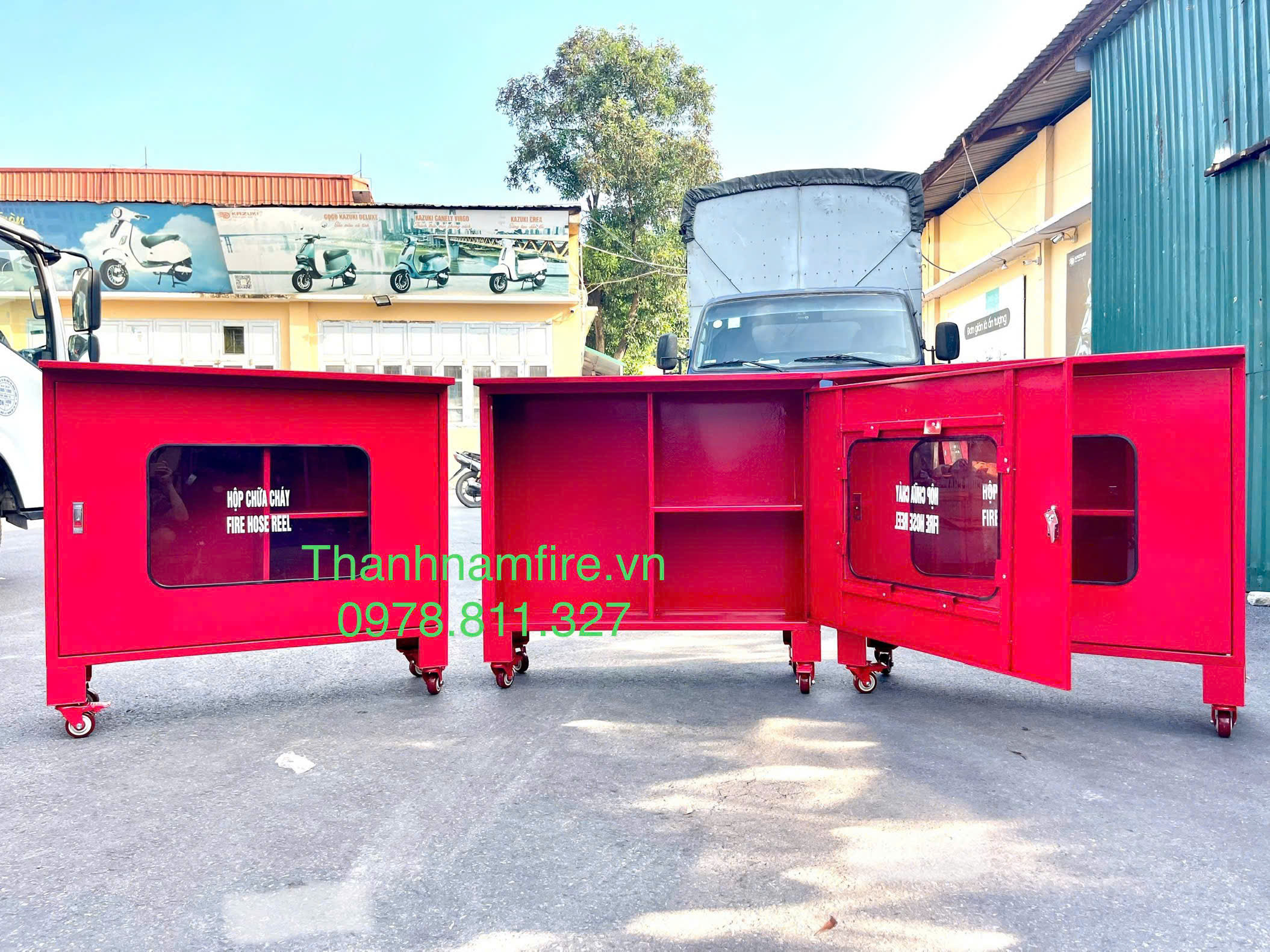 Tủ PCCC Ngoài Nhà có bánh xe Tủ PCCC Ngoài Nhà có bánh xe