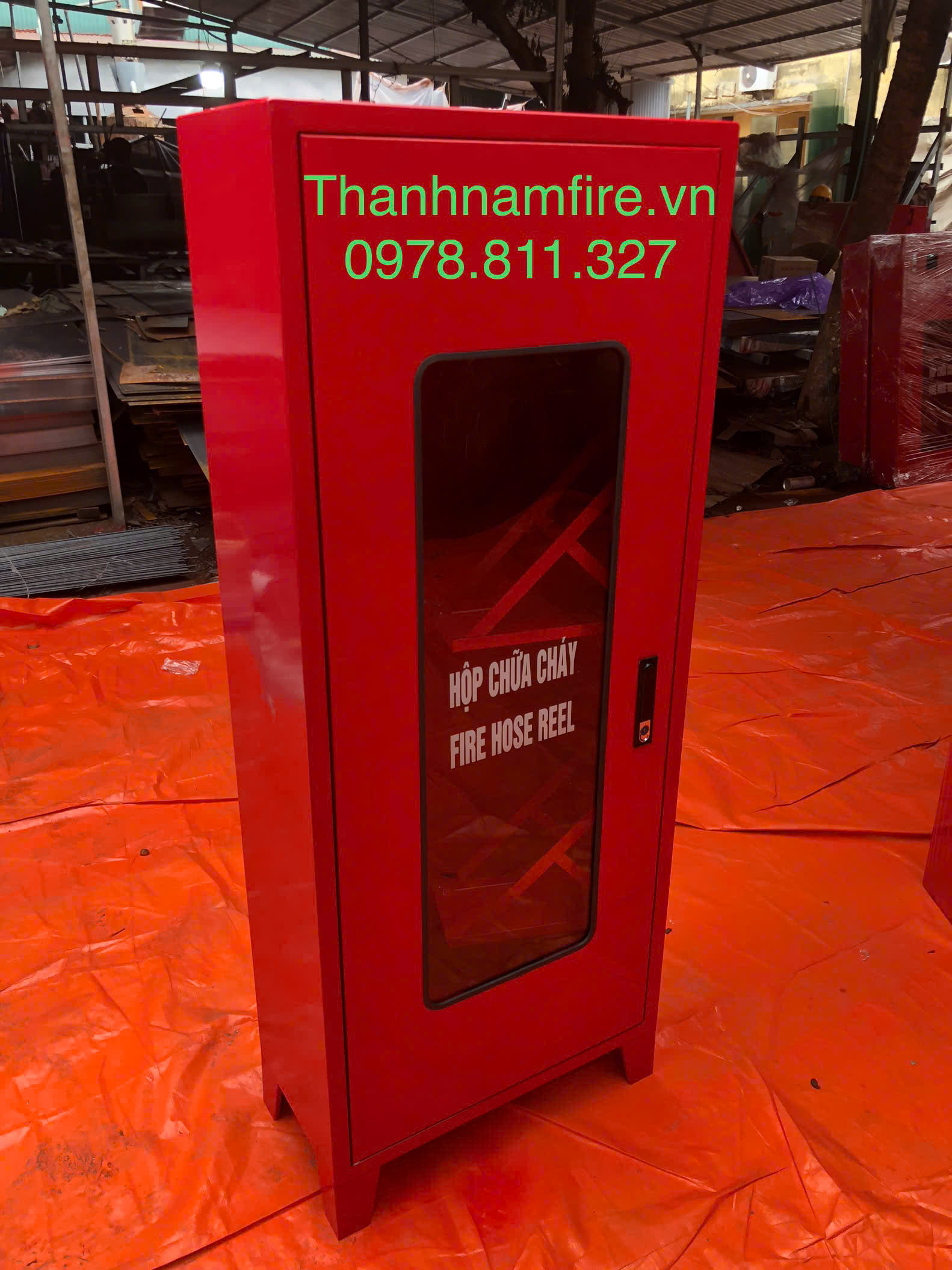 Tủ Cứu Hoả 1400x600x200 mm - Có Giá Vòi Tủ Cứu Hoả 1400x600x200 mm - Có Giá Vòi