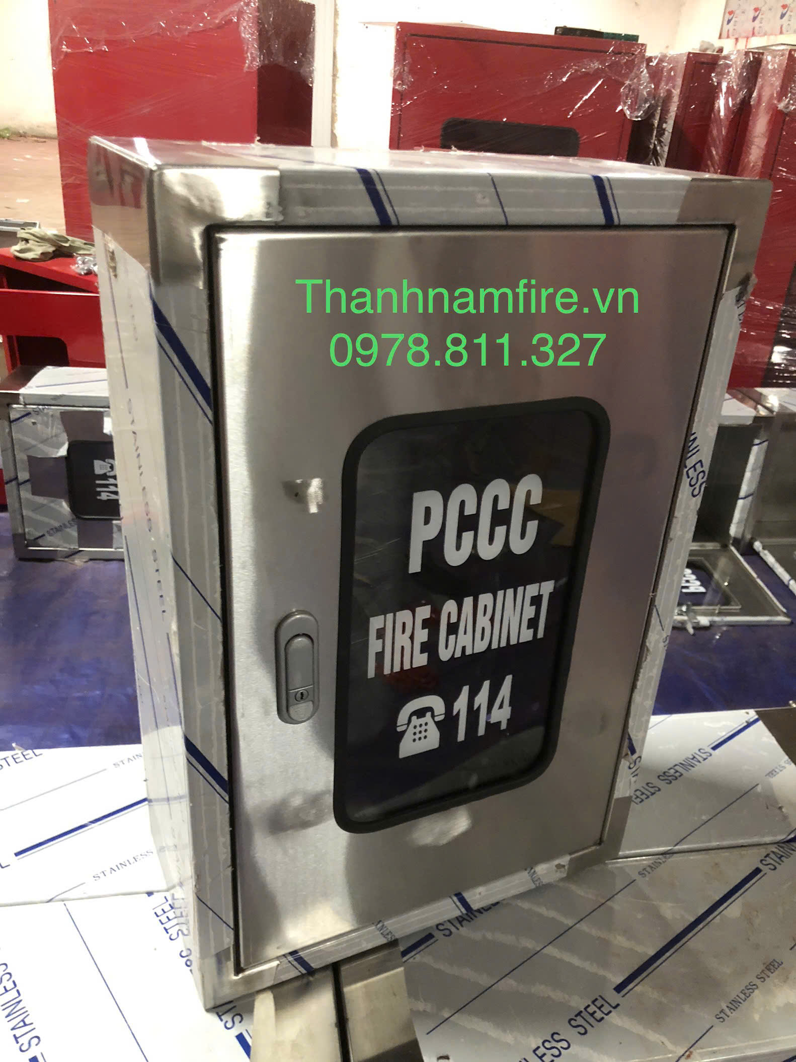 Tủ chữa cháy inox304 Kích Thước 600x400x200 mm