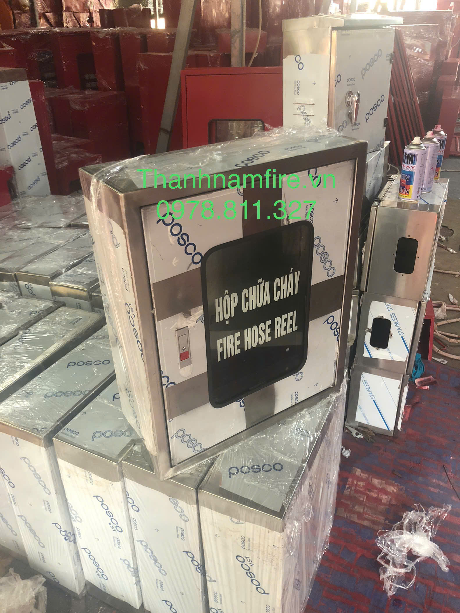 Tủ PCCC inox304 Kích Thước 600x500x200 mm